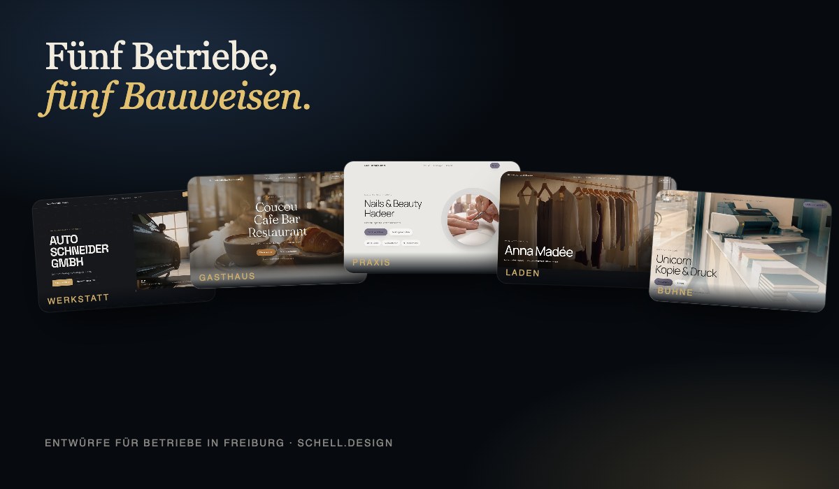 Vorschau: Fünf Bauweisen: Warum nicht jede Website in Freiburg gleich aussieht